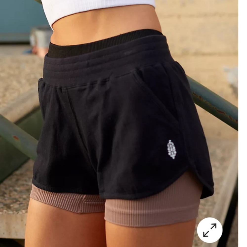 NWT Free People Get Set Shorts in Black Size Small